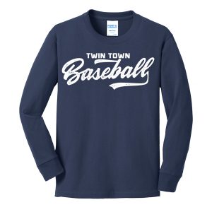 Dugout Youth Long Sleeve Blend Tee Navy