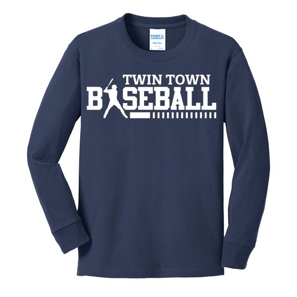 Walk-Off Youth Long Sleeve Blend Tee Navy