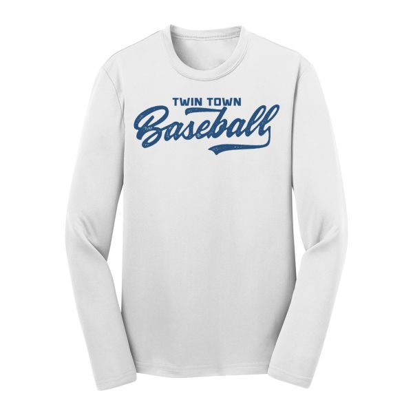 Dugout Youth Long Sleeve Performance Tee White